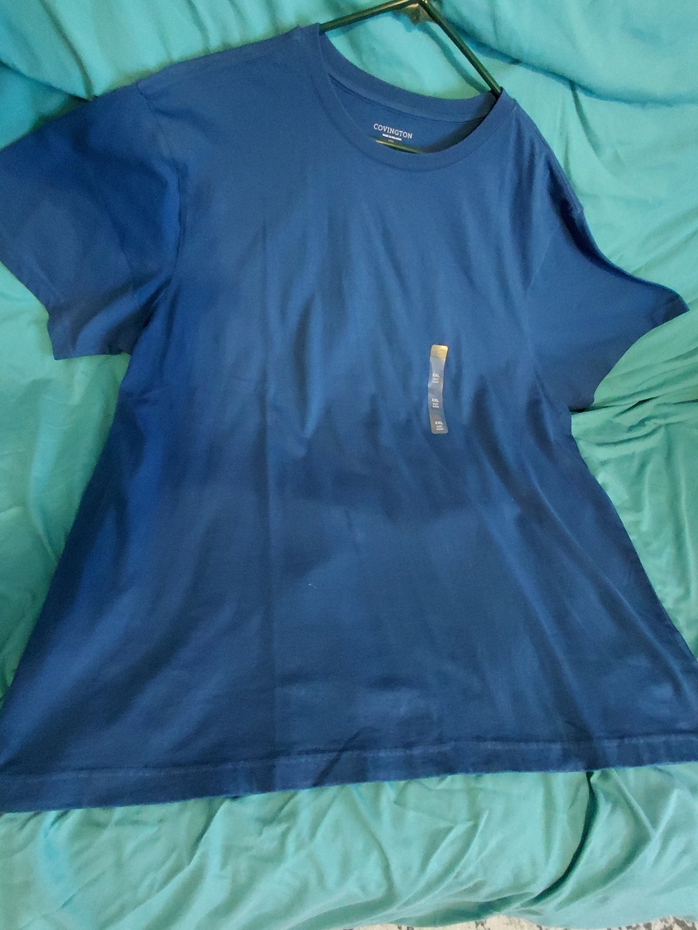 Covington Solid Blue Crew Neck Tee